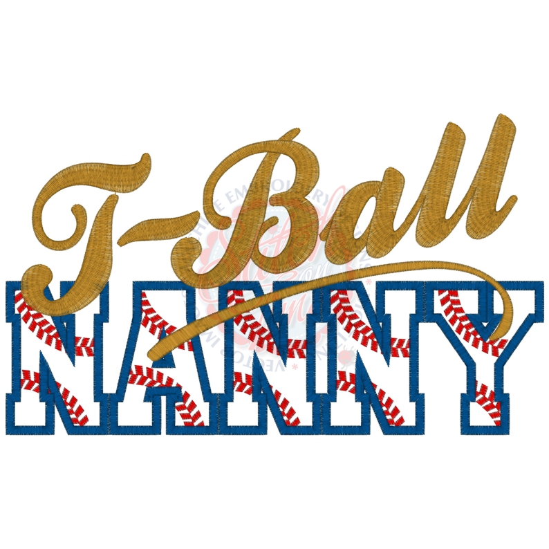 T-Ball (11) T-Ball Nanny Applique 8x11