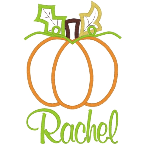Thanksgiving (18) Pumpkin Rachel Applique 5x7