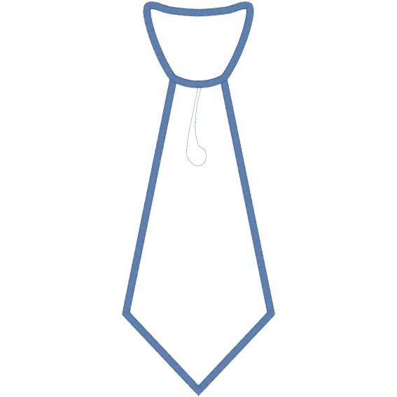 Tie (A2) Applique 5x7