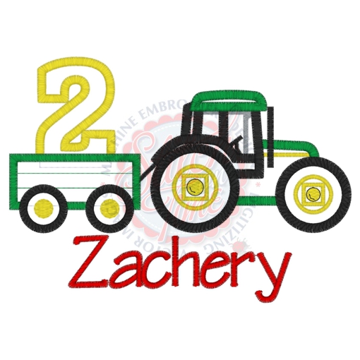 Tractors (50) 2 Zachery Applique 5x7