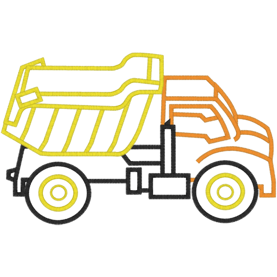 Trucks (A25) Dump Truck Applique 5x7