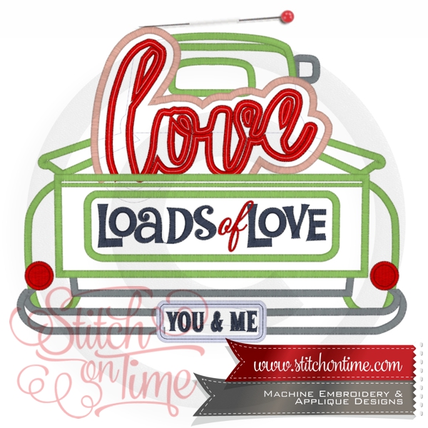40 Trucks : Loads of Love Truck Applique