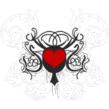 Valentine (A130) Gothic Heart 5x7