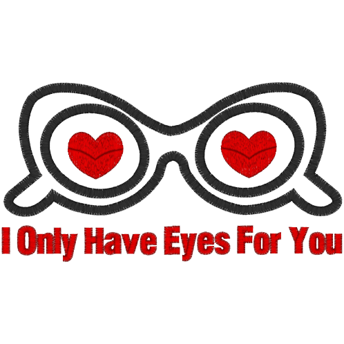 Valentine (A138) Eyes For You Applique 6x10
