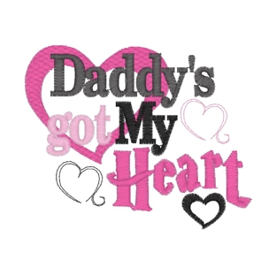 Valentine (217) Daddys Got My Heart 4x4