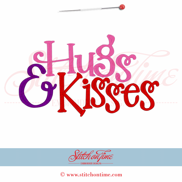 273 Valentine : Hugs & Kisses 5x7