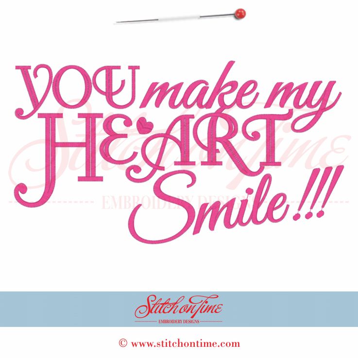 310 Valentine : You Make My Heart Smile 5x7