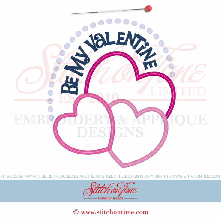 399 Valentine : Be My Valentine Applique 2 Hoop Sizes