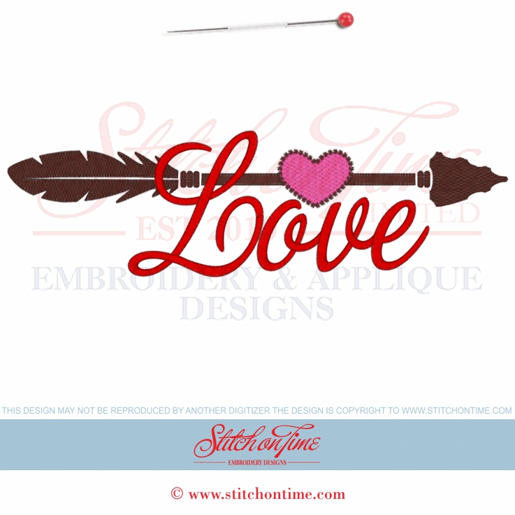 517 Valentine : Love Arrow 3 Hoop Sizes Inc.