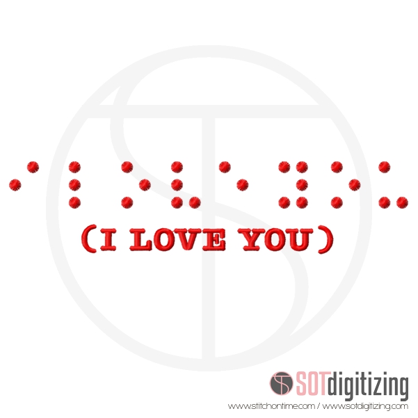579 VALENTINE : I Love You Braille