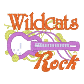 Wildcat (A10) Wildcats Rock Applique 4x4