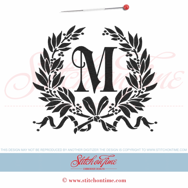 1 Wreath Monogram : Made To Order With Name 6x10